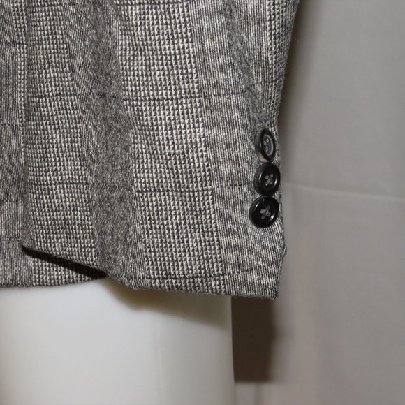 Yves Saint Laurent Rive Gauche Tom Ford Era Gray Plaid Cashmere Blend Blazer 38R - Picture 7 of 13